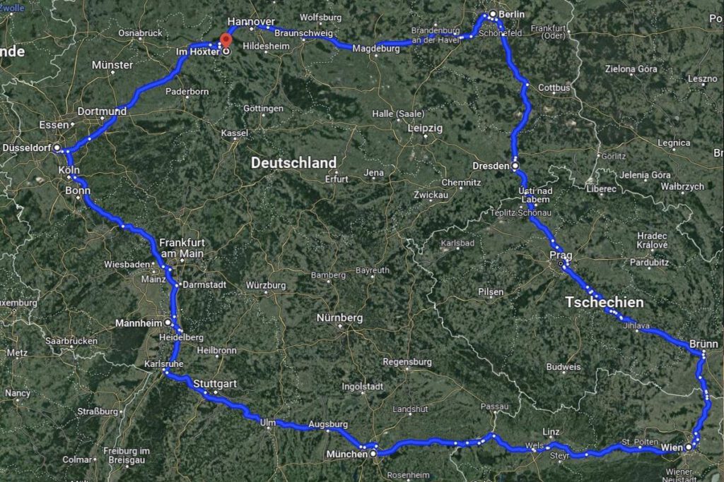 Karte: Deutschland-Tour